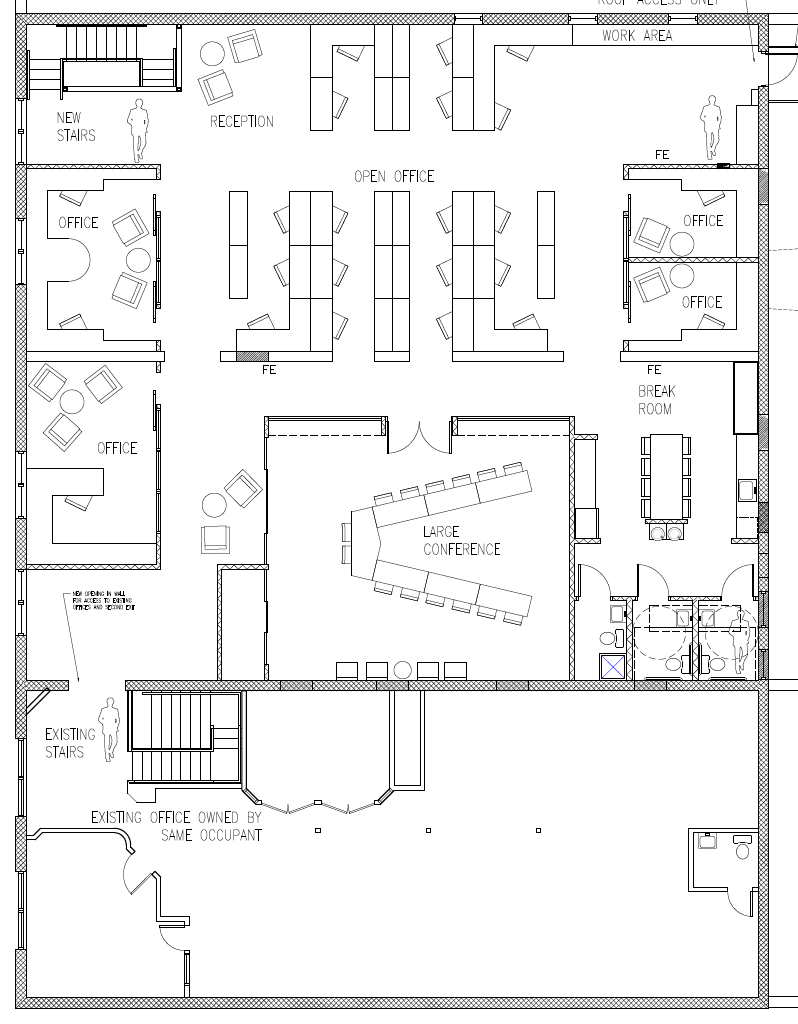 Current Floorplan (the bottom part is our existing office).