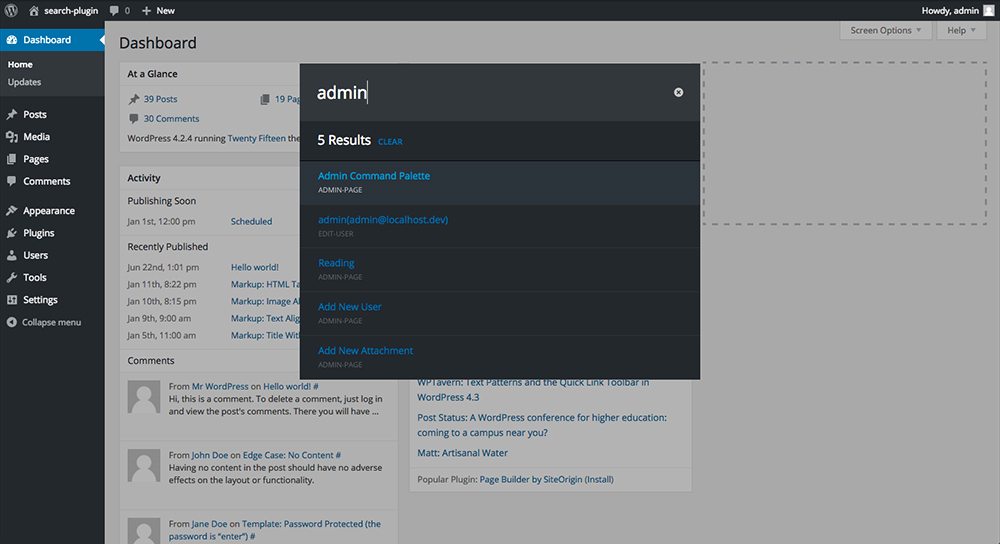 Introducing the WordPress Admin Command Palette Plugin | CNP